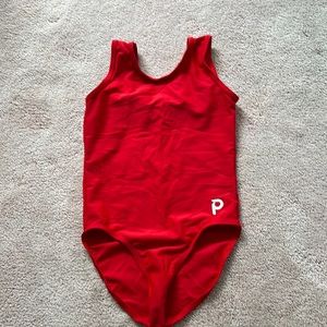 girls plum leotard red size child large